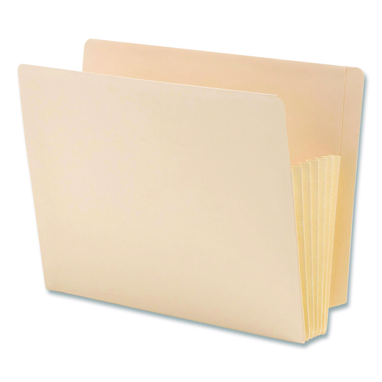 Smead Manila End Tab TUFF Pockets, 5.25" Expansion, Letter Size, Manila, 10/Box (SMD75160)