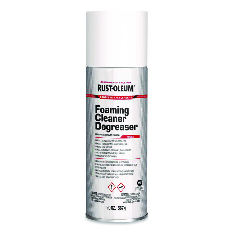 Rust-Oleum Professional Cleaner Degreaser Foaming Spray, 20 oz Aerosol Can, 6/Carton (RST352239)