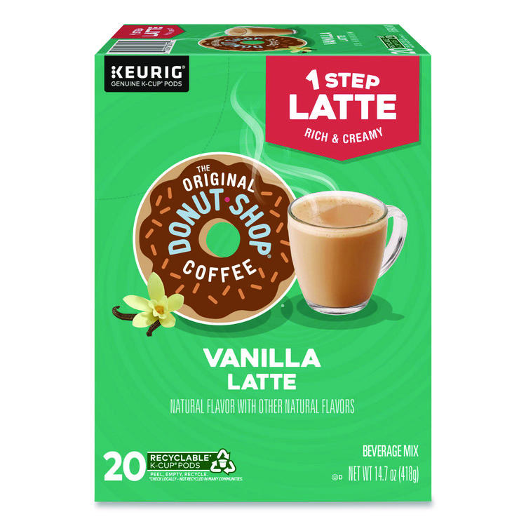 The Original Donut Shop Vanilla One Step Latte K-Cup, 20/Box (DIE8177)
