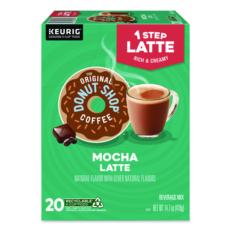 The Original Donut Shop Mocha One Step Latte K-Cup, Vanilla, 20/Box (DIE8179)