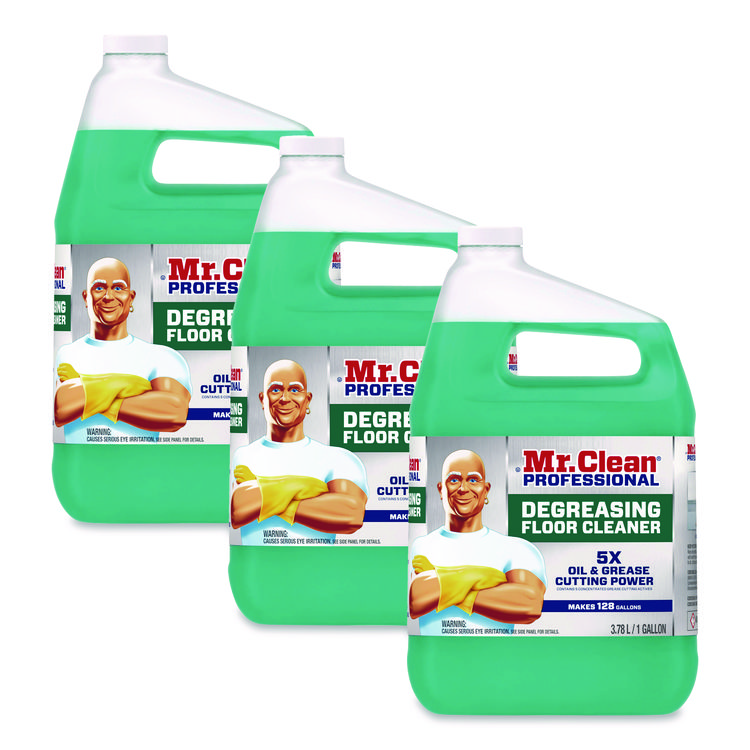 Mr. Clean Degreasing Floor Cleaner, 1 gal Bottle, 3/Carton (PGC19892)