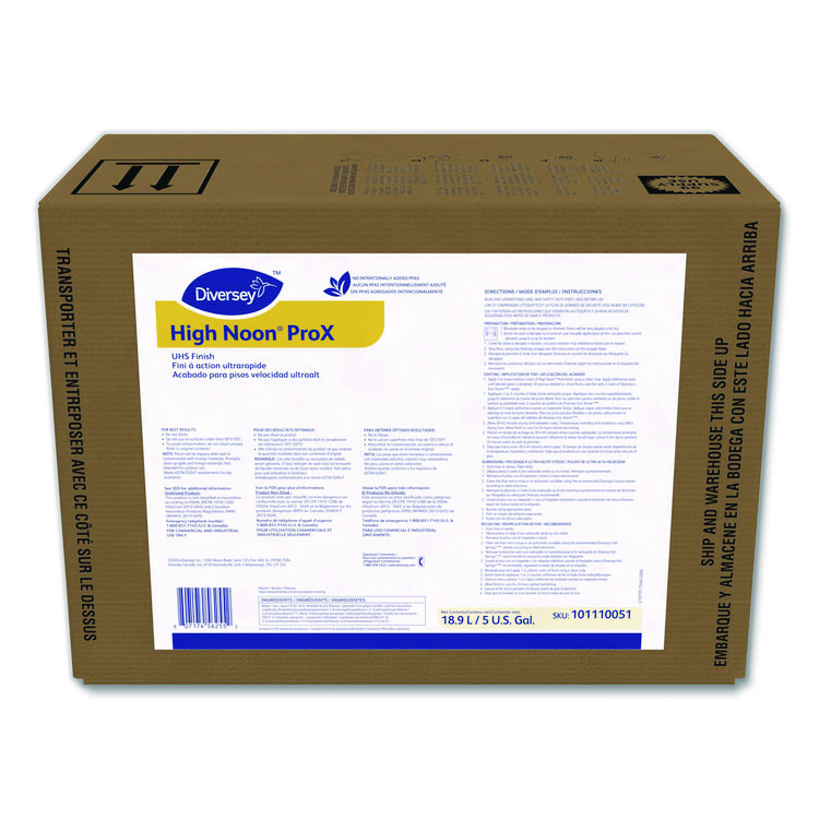 Diversey High Noon ProX UHS Finish, 5 gal Bag-in-Box (DVS101110051)