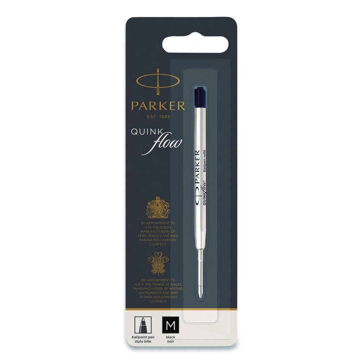 Parker Refill for Parker Ballpoint Pens, Medium Conical Tip, Black Ink (PAR1950369)