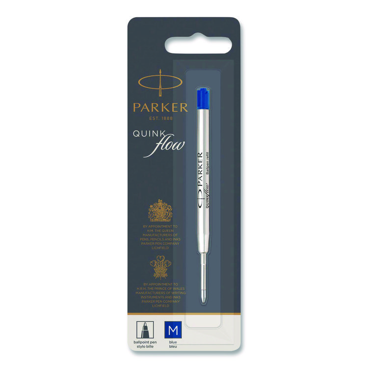 Parker Refill for Parker Ballpoint Pens, Medium Conical Tip, Blue Ink (PAR1950371)