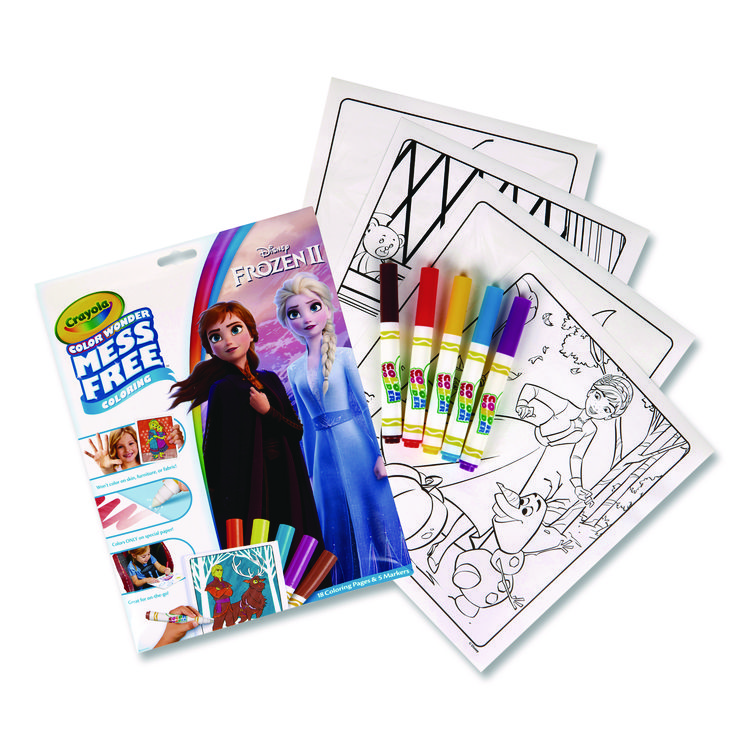 Crayola Disney Frozen 2 Color Wonder Kit, Includes Five Markers, Ages 3 and Up, 18 Pages (CYO757002)