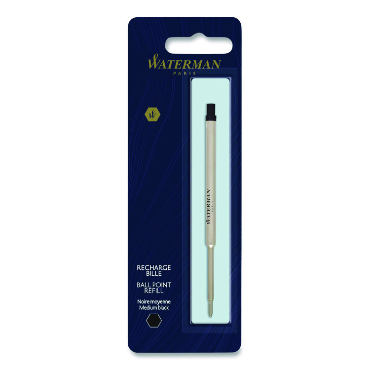 Waterman Refill for Waterman Ballpoint Pens, Medium Conical Tip, Black Ink (WATS0944480)