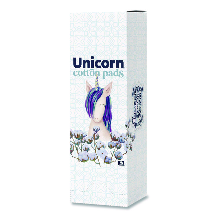 UNICORN Cotton Maxi Pads with Wings, Regular Absorbency, 40 Pads/Cartridge, 6 Cartridges/Pack (WLBTOP08197)