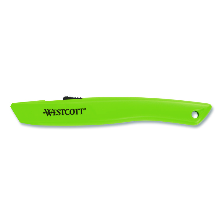 Westcott Full-Size Safety Cutter, ABS Handle, Green, 12/Pack (WTC00659)