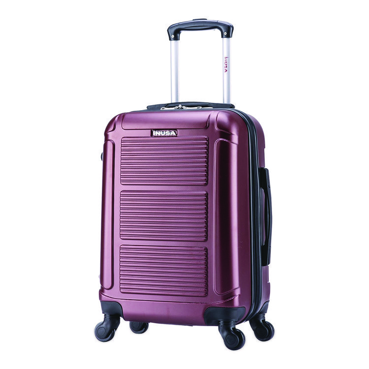 INUSA LUGGAGE Pilot Hard Side Carry-On Suitcase, Four-Wheeled Spinner, 14.37 x 8.86 x 21.46, Wine (WLBIUPIL00SWIN)