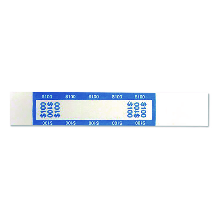 CONTROLTEK Currency Straps, $100, Self-Adhesive, 1,000/Pack (CNK560016)