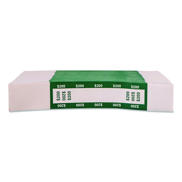 CONTROLTEK Currency Straps, $200, Self-Adhesive, 1,000/Pack (CNK560017)