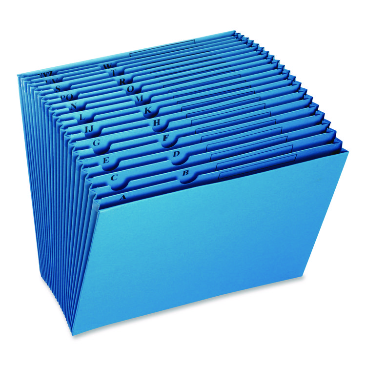 Pendaflex Colored Standard Reinforced Expanding Wallet, 21 Sections, 1/3-Cut Straight Tabs, Letter, Blue (PFX17ABLU)