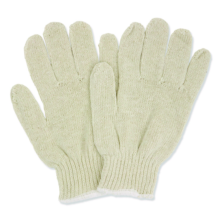 HOSPECO ProWorks String Knit Glove, Reversible, Large, Natural, 12 Pairs (HOSGWSKNL)