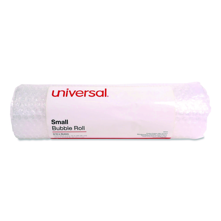 Universal Bubble Packaging, 0.19" Thick, 12" x 10 ft, Perforated Every 12", Clear, 12/Carton (UNV4087893)