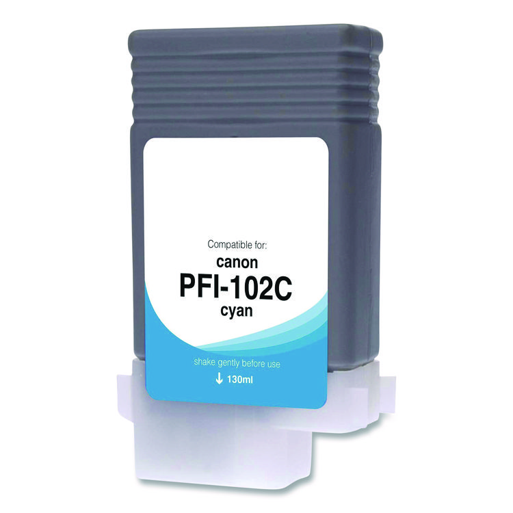 CLOVER IMAGING GROUP Compatible Cyan Ink, Replacement for PFI-102 (0896B001), 130 mL (CTGWCPFI102C)