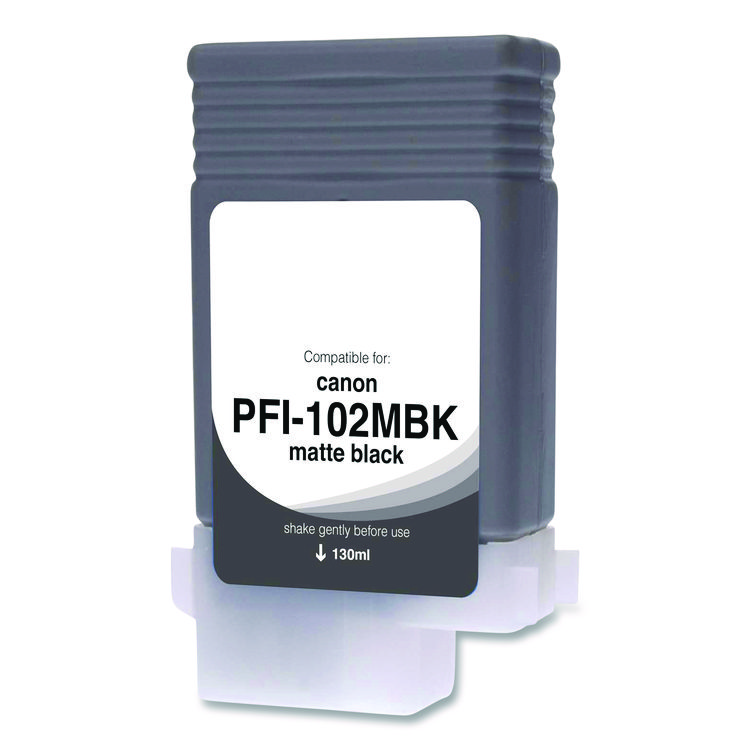 CLOVER IMAGING GROUP Compatible Matte Black Ink, Replacement for PFI-102 (0894B001), 130 mL (CTGWCPFI102MB)