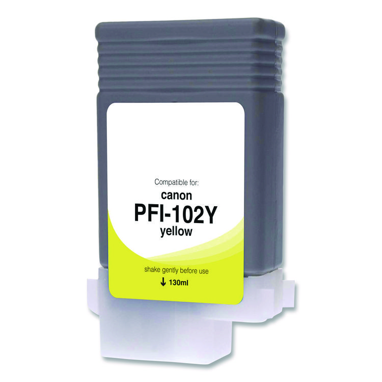CLOVER IMAGING GROUP Compatible Yellow Ink, Replacement for PFI-102 (0898B001), 130 mL (CTGWCPFI102Y)