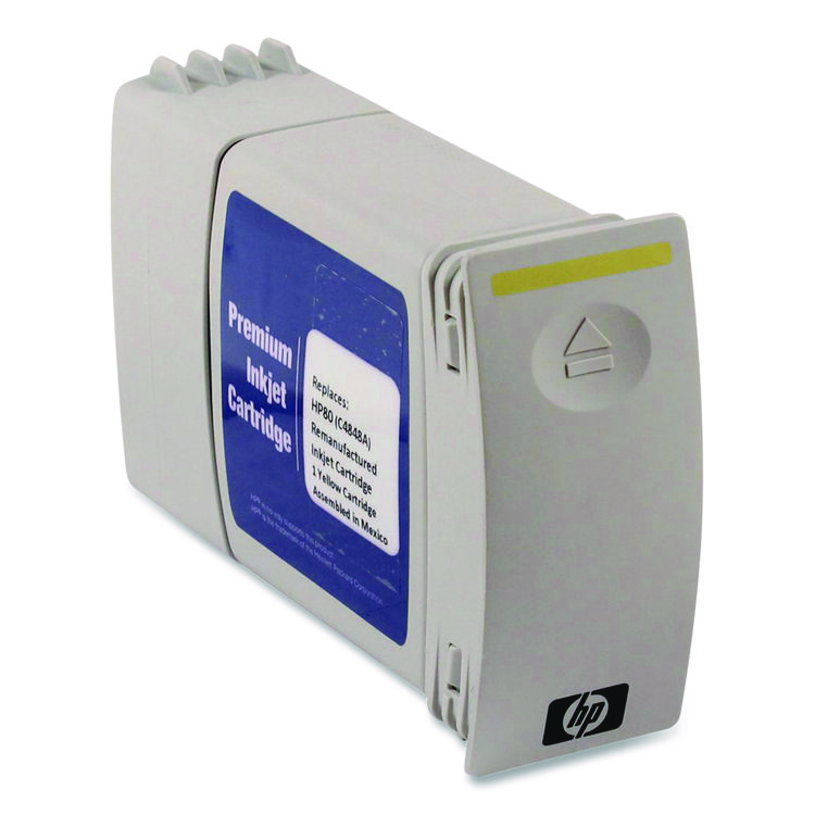 CLOVER IMAGING GROUP Remanufactured Yellow High-Yield Ink, Replacement for 80 (C4848A), 350 mL (CTGWH80Y)