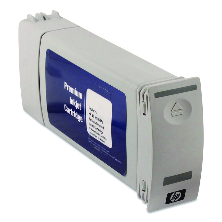 CLOVER IMAGING GROUP Compatible Matte Black High-Yield Ink, Replacement for 91 (C9464A), 775 mL (CTGWH91MB)