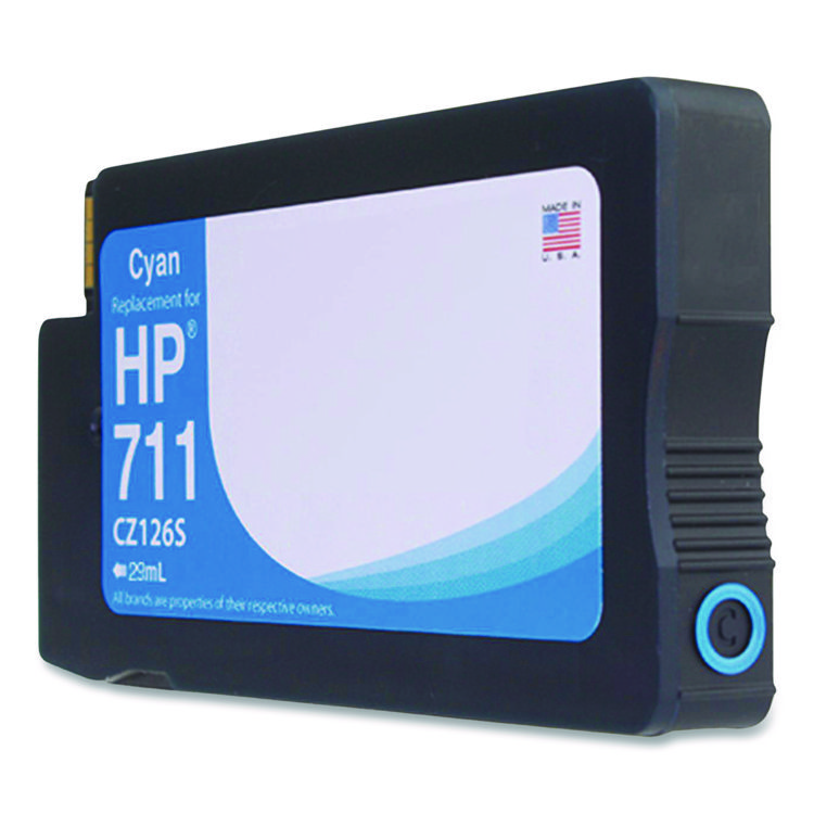 CLOVER IMAGING GROUP Remanufactured Cyan Ink, Replacement for 711 (CZ130A), 29 mL (CTGWH711C)