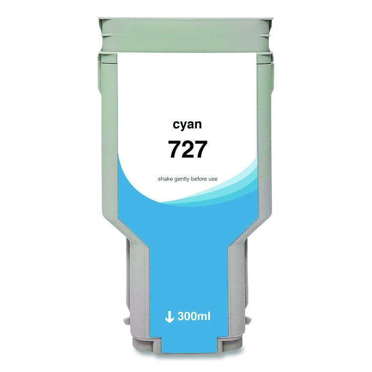 CLOVER IMAGING GROUP Compatible Cyan High-Yield Ink, Replacement for 727XL (F9J76A), 300 mL (CTGWH727XLC)