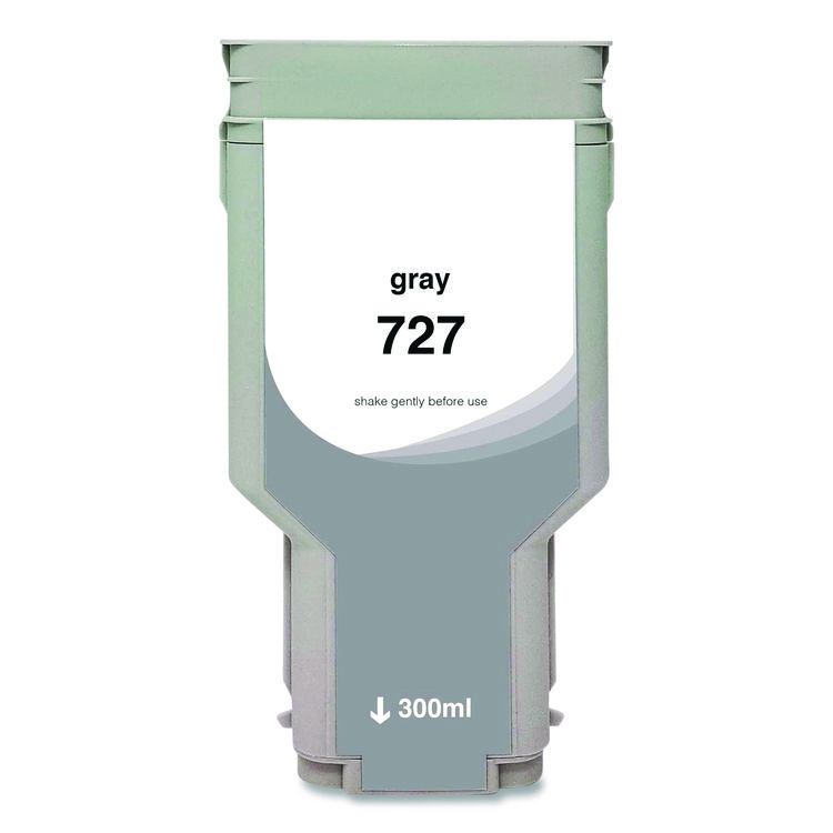 CLOVER IMAGING GROUP Compatible Gray High-Yield Ink, Replacement for 727XL (F9J80A), 300 mL (CTGWH727XLGY)