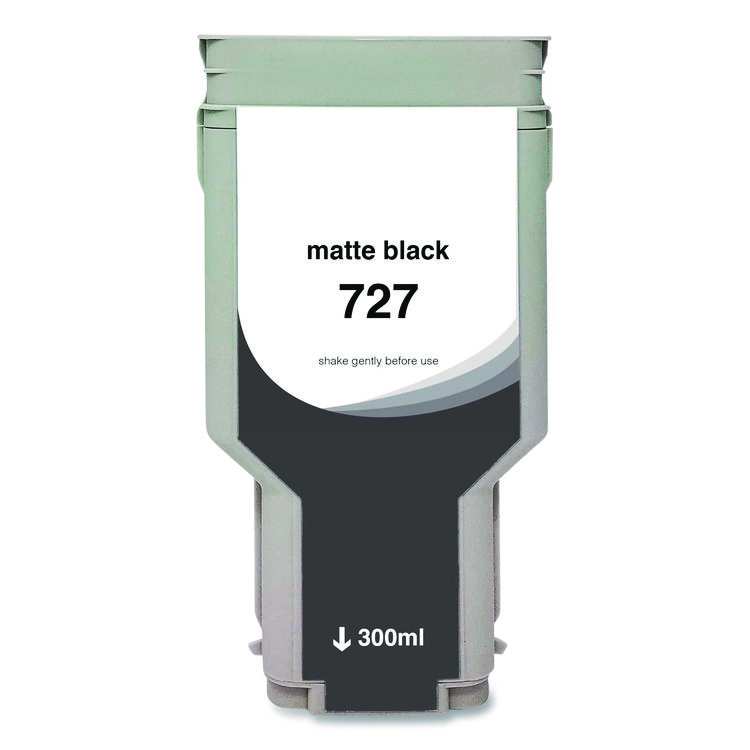 CLOVER IMAGING GROUP Compatible Matte Black High-Yield Ink, Replacement for 727XL (C1Q12A), 300 mL (CTGWH727XLMB)