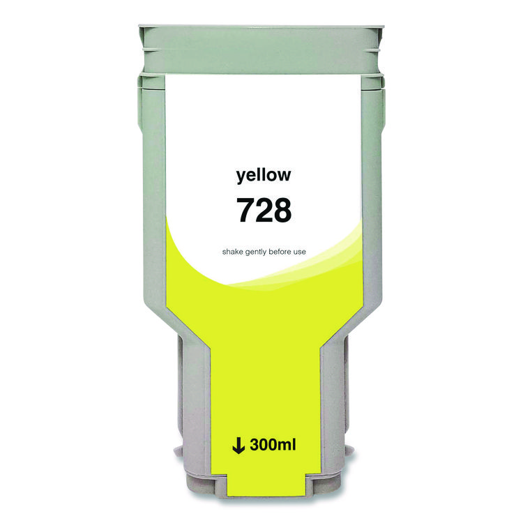 CLOVER IMAGING GROUP Compatible Yellow Ink, Replacement for 728 ( F9K15A), 300 mL (CTGWH728Y)