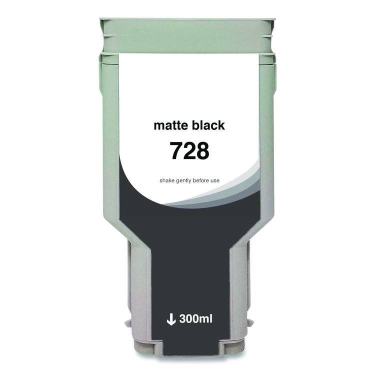 CLOVER IMAGING GROUP Compatible Matte Black Ink, Replacement for 728 (F9J68A), 300 mL (CTGWH728MB)