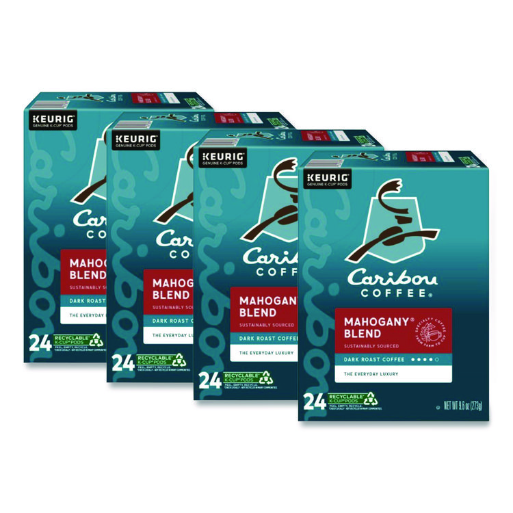 Caribou Coffee Mahogany Coffee K-Cups, 96/Carton (GMT6990CT)