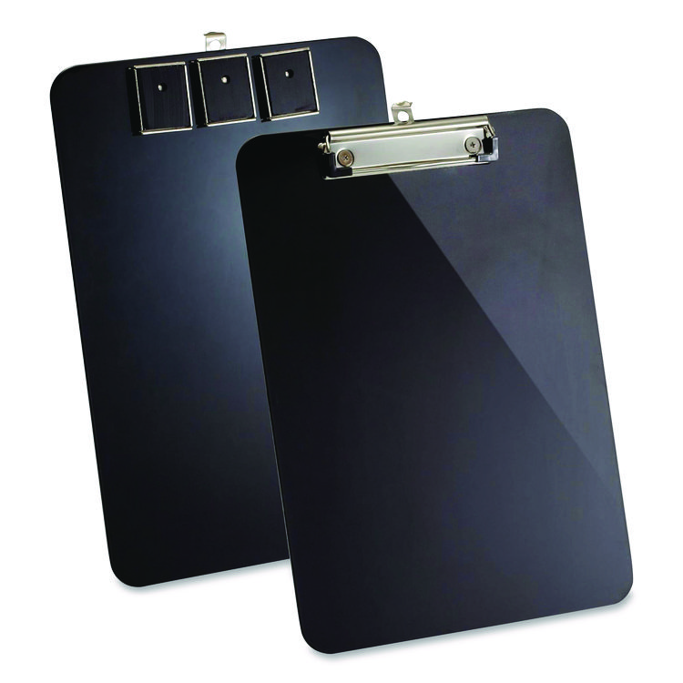 Officemate Plastic Magnetic Clipboard, 1.5" Clip Capacity, Holds 8 x 11.5 Sheets, Black (OIC83215)