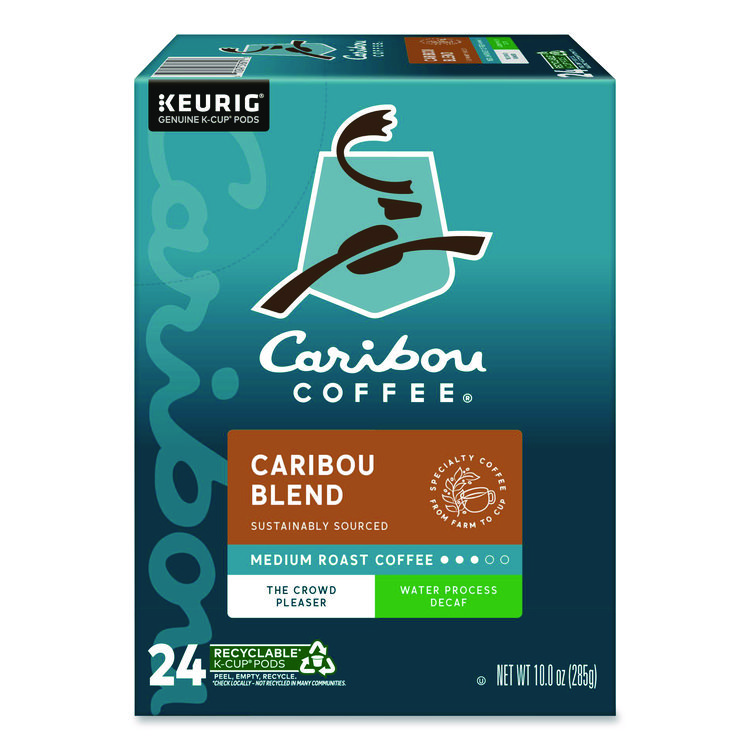 Caribou Coffee Caribou Blend Decaf Coffee K-Cups, 24/Box (GMT6995)