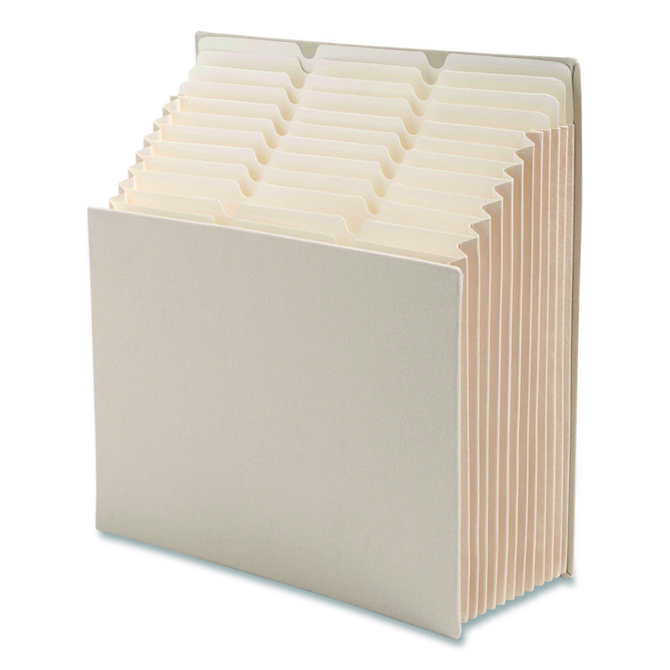 Smead Stadium File, 10.5" Expansion, 12 Sections, 1/3-Cut Tabs, Letter Size, Beige (SMD70226)