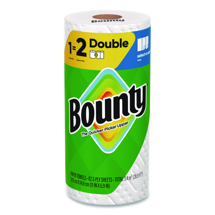 Bounty Select-a-Size Kitchen Roll Paper Towels, 2-Ply, 5.9 x 11, White, 82 Sheets/Double Roll, 24 Rolls/Carton (PGC15708)