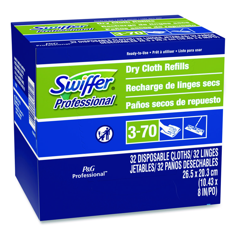 Swiffer Dry Refill Cloths, 10.63 x 8, White, 32/Box (PGC33407BX)
