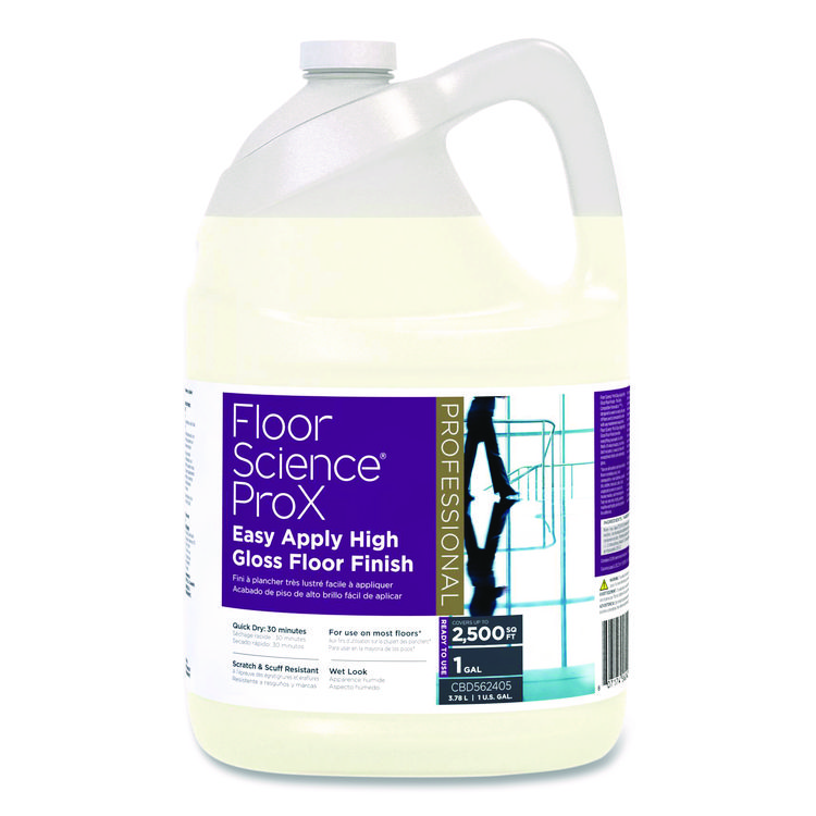 Diversey Floor Science ProX Easy Apply High Gloss Floor Finish, 1 gal Bottle, 4/Carton (DVOCBD562405)