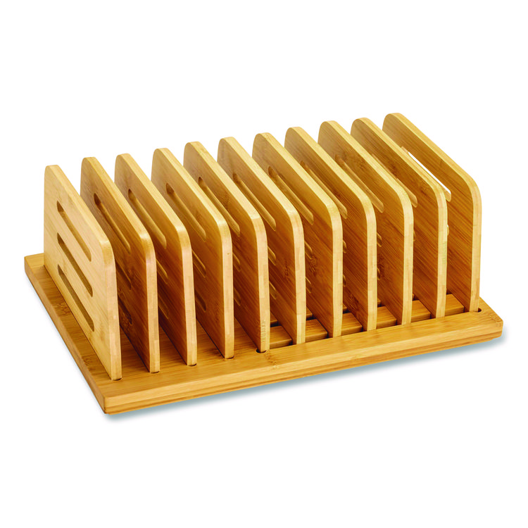 Officemate Bamboo Large File Sorter, 9 Sections, A6/A7/A8/A9/Legal/Letter/Tabloid Size Files, 14.09 x 10.04 x 3.82, Brown (OIC71002)