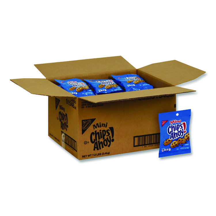 Nabisco Chocolate Chip Cookies - Single Serve, 2 oz Packets, 60/Carton (CAHNFG015480)