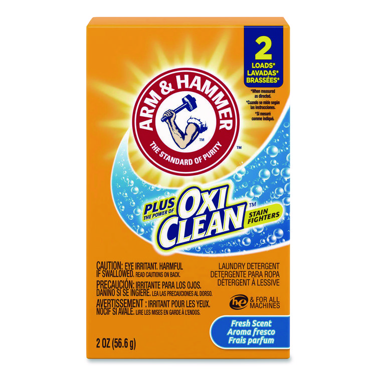 Arm & Hammer Plus the Power of OxiClean Powder Detergent, 2 oz Box, 156/Carton (CDC5703760000)