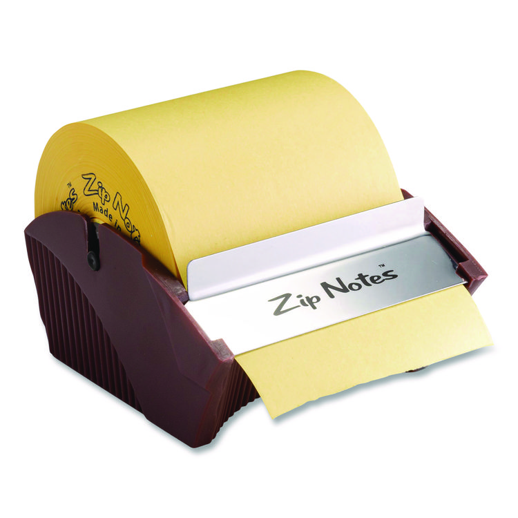 ZIP NOTES, LLC Manual Sticky Notes Dispenser, For 3 x 3 Pads, Burgundy, Includes 150 ft Roll of Sticky Notes (VCT0021)