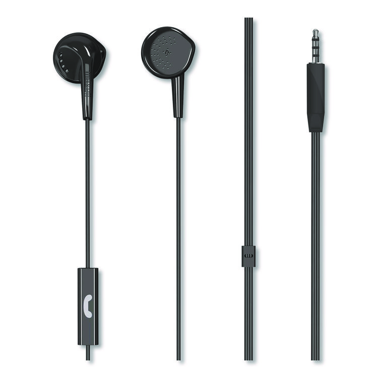 Maxell EB95 Wired Earbuds with Mic, Black (MAX199846)
