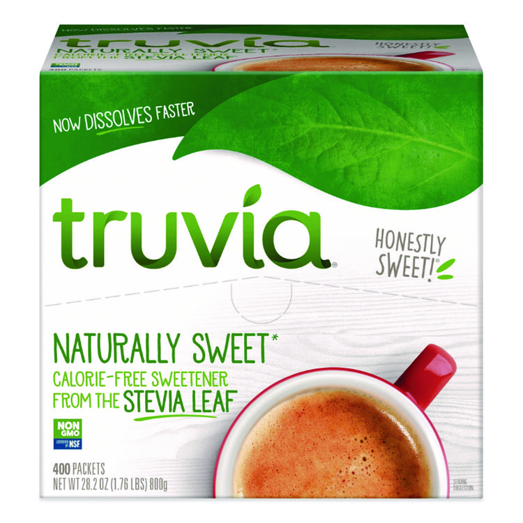 Truvia Natural Sugar Substitute, 0.07 oz Packet, 400/Box (TRUBBD02056)