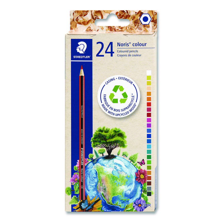Staedtler Colored Pencils, Assorted Lead and Barrel,Colors, 24/Pack (STD185ND24A602)