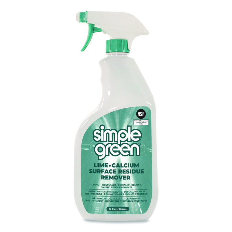Simple Green Lime Calcium Surface Residue Remover, 32 oz Spray Bottle, 12/Carton (SMP1700032)