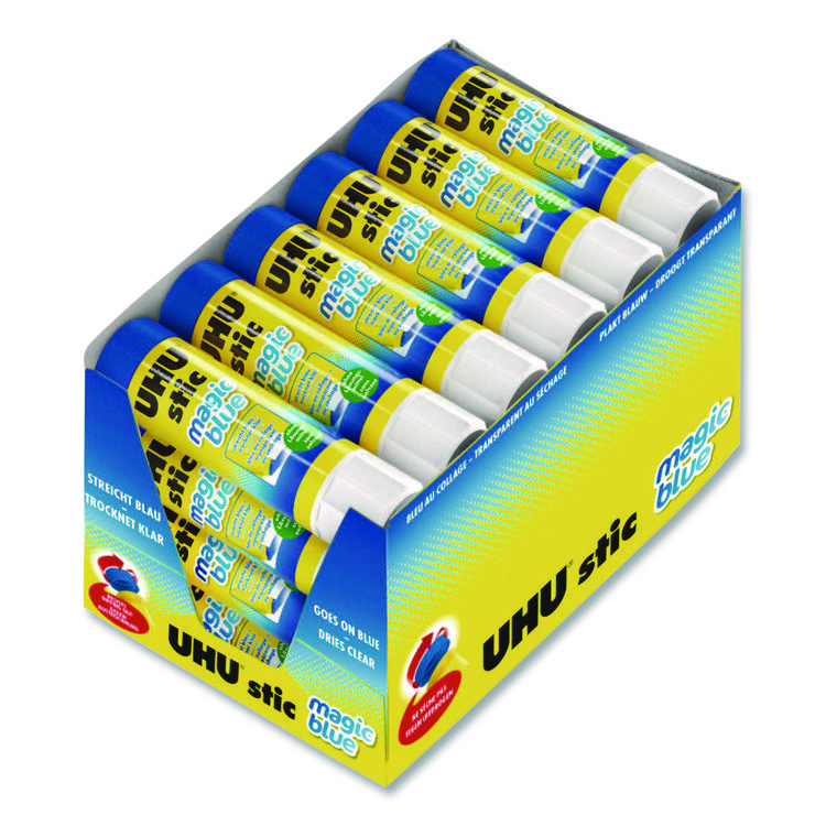 Staedtler Glue Stick, 8.2 g, Applies Blue, Dries Clear, 24/Pack (STD9U9960102)