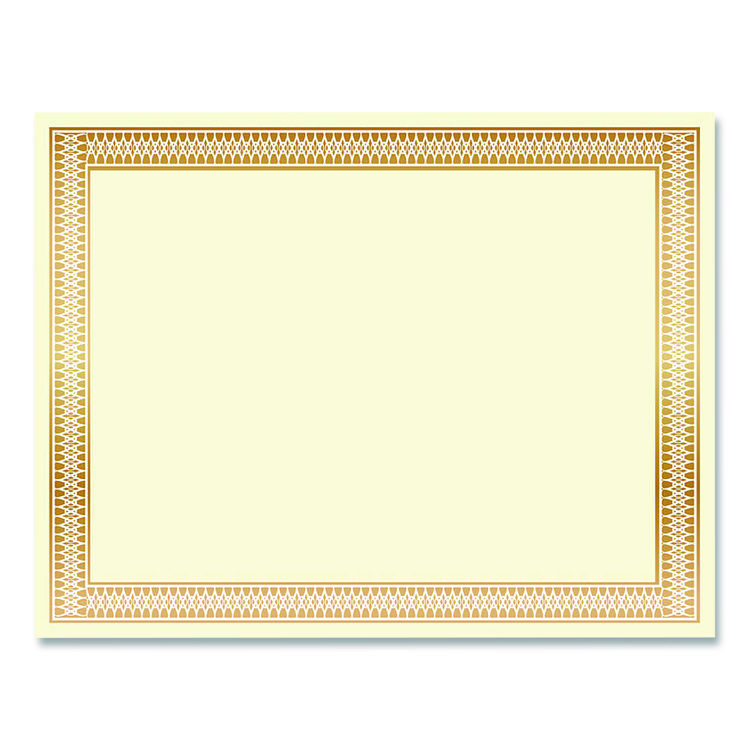 Geographics Award Certificates, 8.5 x 11, Ivory with Traditional Gold Border, 100/Pack (GEO47833)