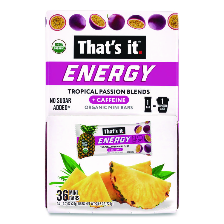That’s it. Organic Energy Bars, Tropical Passion Blend, 0.7 oz Bar, 36/Box (GRR22002519)