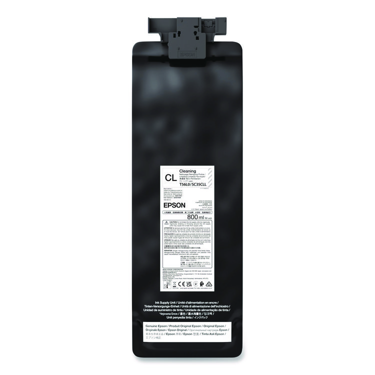Epson T56L000 (T56L) UltraChrome GS3 Eco-Solvent Cleaning Cartridge, 800 mL (EPST56L000)