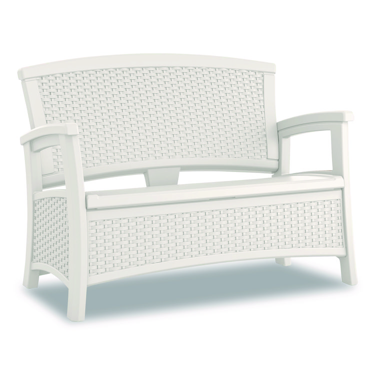 SUNCAST CORPORATION Elements Loveseat with Storage, 47" x 29.75" x 35.5", Ice Cube (SUABMWB5000CB)