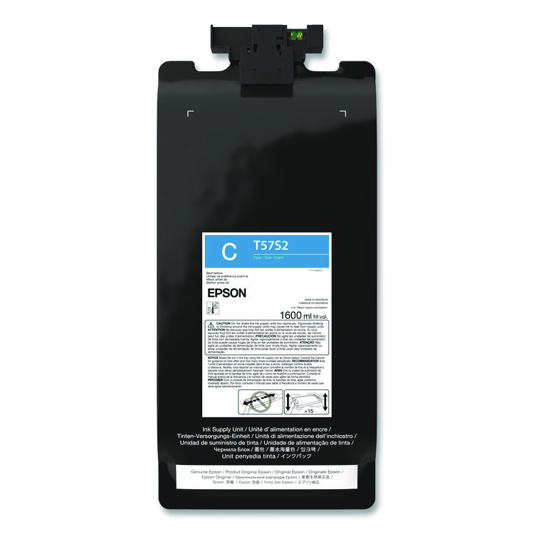 Epson T57S220 (T57S) UltraChrome DF Ink, 1.6 L, Cyan (EPST57S220)